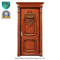 Puerta de madera maciza europea clásica con talla (ds-8009)